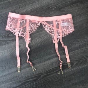 La Perla Blush Lace Suspender Belt (Garter)